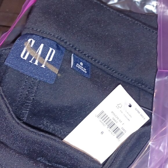 NWT sz 6 Black GAP High Rise Double Knit Skinny Pants Soft PONTE Pintuck Pleat - Picture 9 of 10
